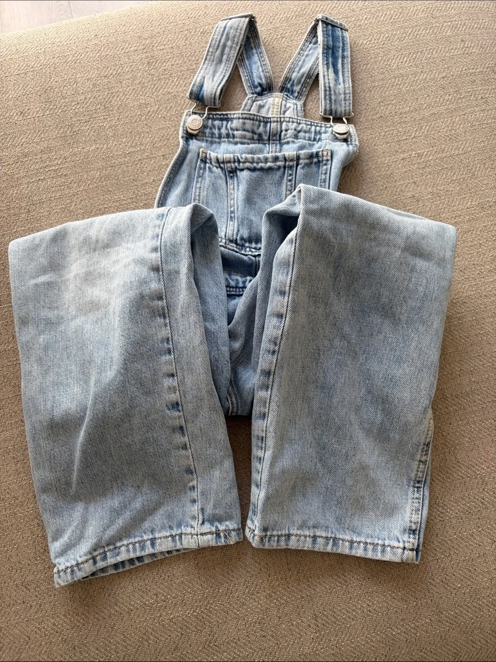 H&M Light Blue Denim Kids Overalls with Suspenders